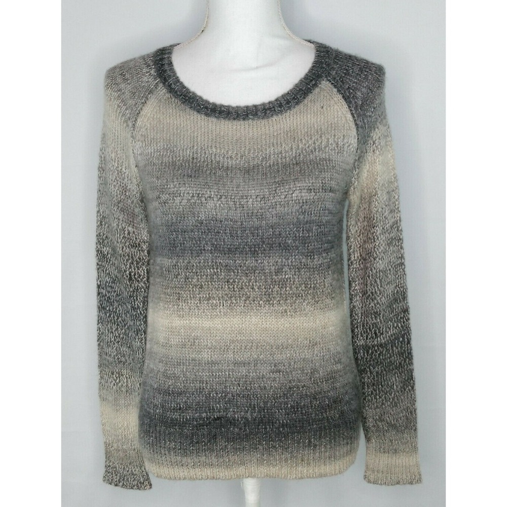 Rewind Womens Sweater Size S Pullover Knit Long Sleeve Crewneck Gray Multicolor